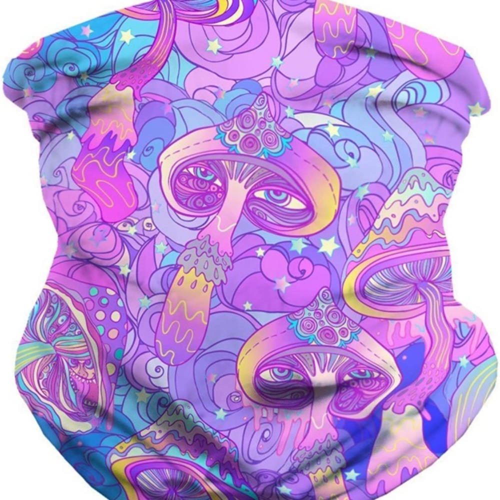 Trippy Mushroom face mask - Picture 1 of 4